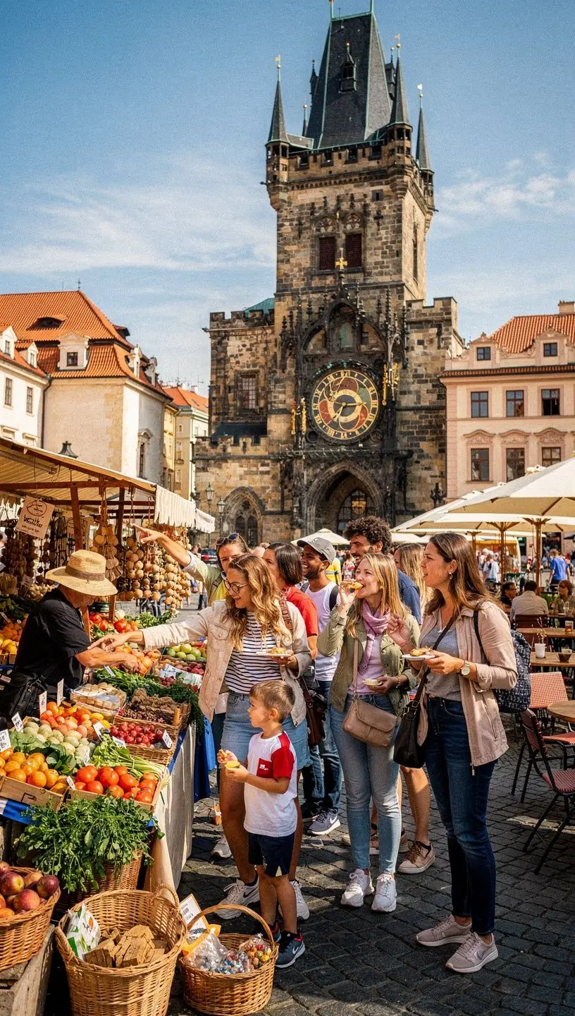Detailní záběr na tradiční českou kuchyni servírovanou v útulné restauraci při cestě.